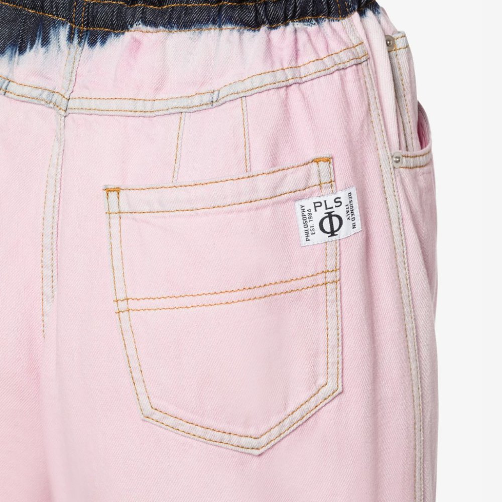 PHILOSOPHY DI LORENZO SERAFINI Tie Dye denim oversized pants NEW , SIZE 6